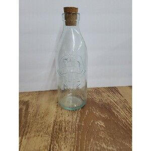 Large ABSOLUTELY PURE MILK BOTTLE with Embossed Cow - EA Made In Italy on bottom